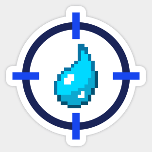 Pixel Water Crosshair Sticker